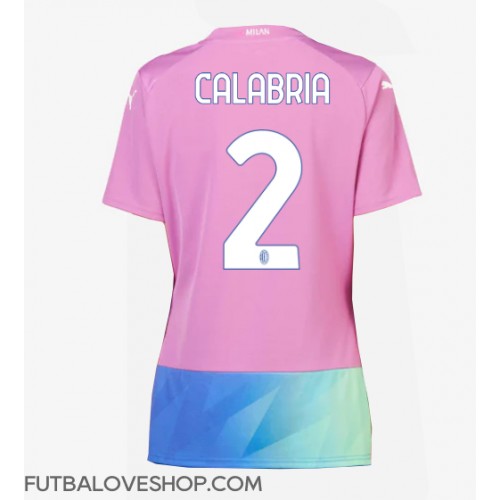 Dres AC Milan Davide Calabria #2 Tretina pre Ženy 2023-24 Krátky Rukáv